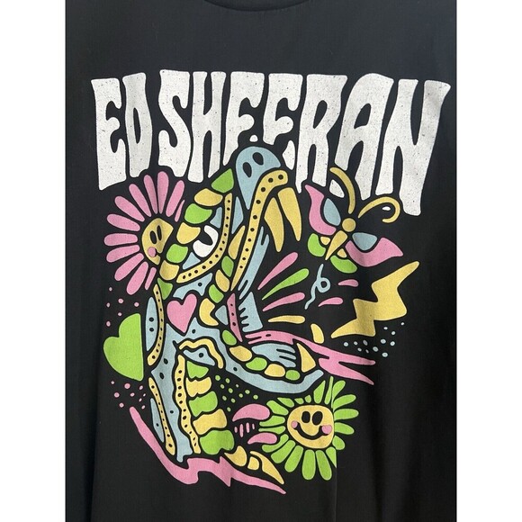 Ed Sheeran Mens 2XL MATHEMATICS TOUR Psychedelic Snake Concert Shirt - Picture 1 of 5